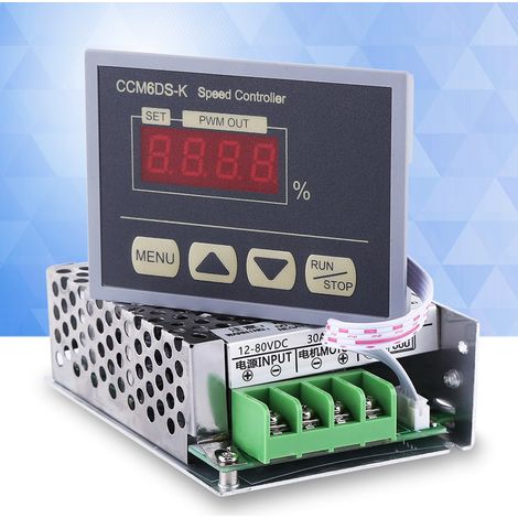 Contrôleur de vitesse pour moteur CC PWM 30 A avec affichage numérique et démarrage progressif (DC12V-80V) - Disponible sur AliExpress (1/5)