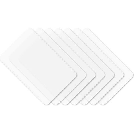 Lot de 8 sets de table transparents, lavables, blancs, en plastique antidérapant et résistant à la chaleur. (1/5)