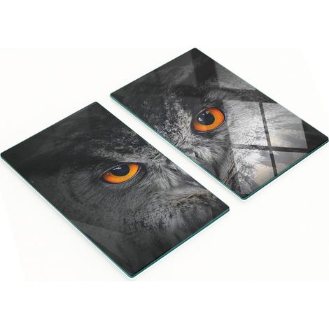 Taglieri in vetro per snack con gufo e occhi diabolici, 2x30x52 cm (1/5)