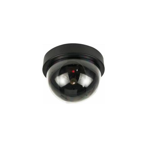 Lot de 4 caméras dômes antivol factices (noires) avec LED clignotantes.
