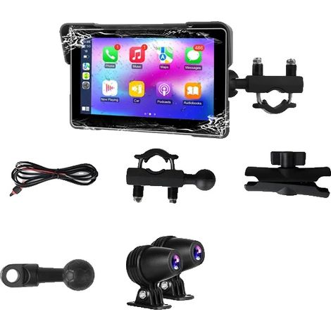 Caméra de moto, enregistrement à double objectif, navigation par écran tactile, Moto DVR, Aucun (1/2)