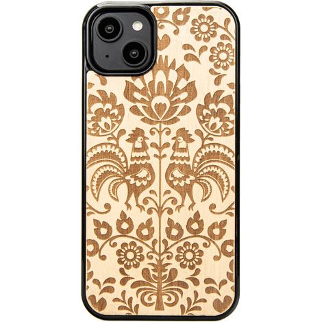 Custodia in legno Bewood per iPhone 15 Plus POLACCO FOLK ANIEGRE (1/5)