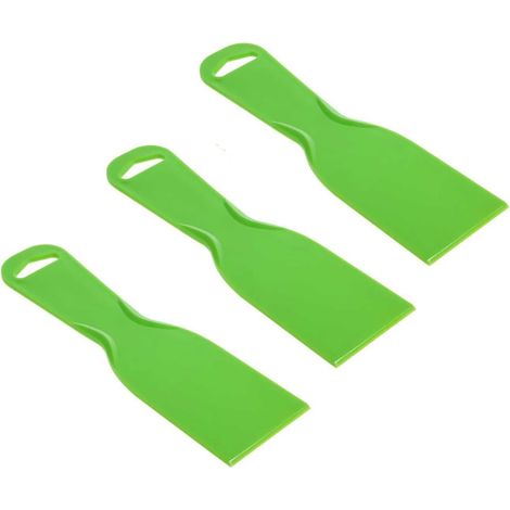 Lot de 3 couteaux à mastic en plastique 18cm vert flexible grattoir à peinture pour cloison sèche et peinture murale – Outil Polyfilla pour taper