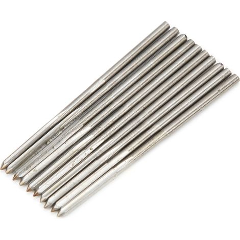 Lot de 10 alésoirs HSS entièrement rectifiés pour machines à queue droite, outils industriels, diamètre 2 mm (1/5)