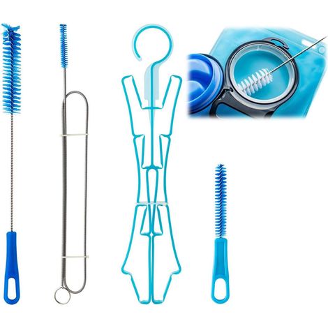 Kit de nettoyage 4-en-1 pour réservoir d'eau, universel, avec brosse pour vessie d'hydratation et poche à eau. (1/5)