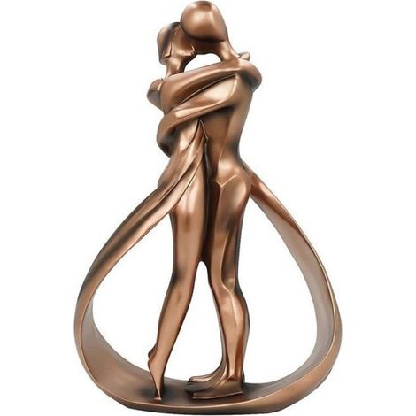 1 Statue couple, résine, sculpture romantique, décoration salon, anniversaire mariage (1/5)