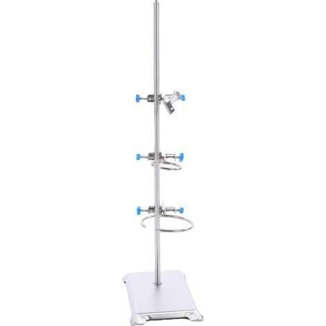 Ensemble de supports de laboratoire, support de laboratoire en acier inoxydable avec pince pour flacon et burette (1/5)