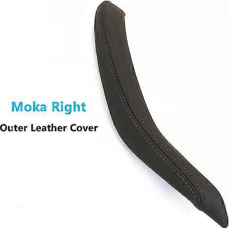 Poignée de porte intérieure passager avec revêtement extérieur en cuir de remplacement pour BMW X5 X6 F15 F16 2014-2018 - Poignées de porte intérieures - Moka droite (1/5)