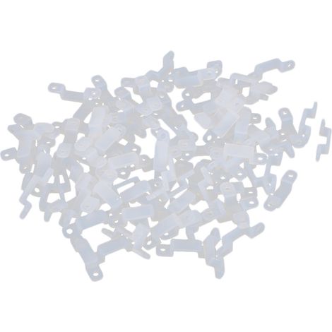 Clip de support en Silicone de 12mm pour la fixation de bande lumineuse LED RGB 3528 5050 1210, 100 pièces (1/5)