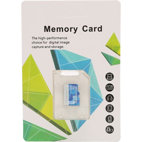 Carte mémoire micro SD 128Go Classe 10 haute vitesse 10M étanche antichoc, mini carte mémoire Plug and Play, résistante à l'eau et aux chocs (1/5)