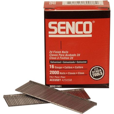 Senco RX19EAA Straight Brad Nails Galvanised 16G x 45mm (Pack 2000) SENRX19EAA (1/3)