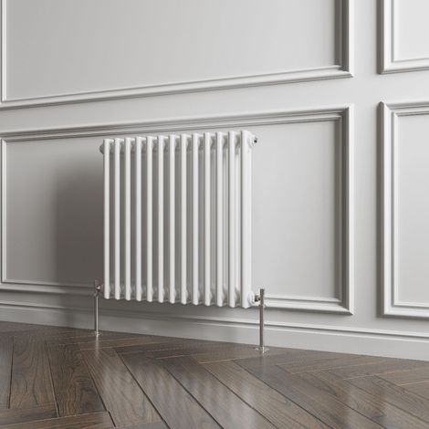Biubiubath Traditional Cast Iron Style Radiator Horizontal 2 Column White 600x605mm