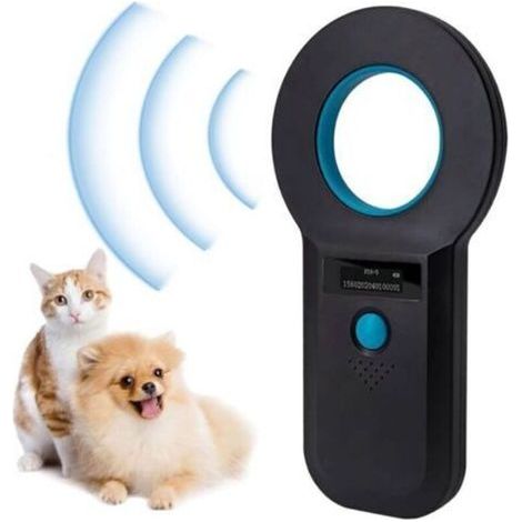 Lecteur de Puces pour Animaux,Detecteur de Puce, Lecteur de Puce pour RFID Scanner 134,2KHz/125KHz Portable Puce avec Affichage OLED pour Lecteurs ISO11784/11785/FDX-B/EMID,de (1/4)