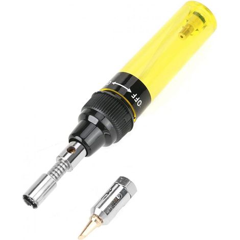 Kit de Soudage au Butane pour Fer à Souder au Gaz Kit D'outils de Soudage au Stylo de Soudage au Gaz sans Fil 1300℃(jaune) (1/5)