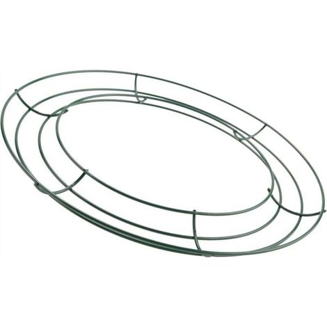 6 anelli per ghirlanda verde scuro, cornice per decorazioni natalizie e di San Valentino (25 cm) -Crezuo