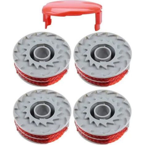 Bobine de fil pour Flymo FLY021 Coupe Bordure débroussailleuse Contour 500 XT, Power Trim 500 XT, Mini Trim Contour XT,(4+1pcs) (1/4)
