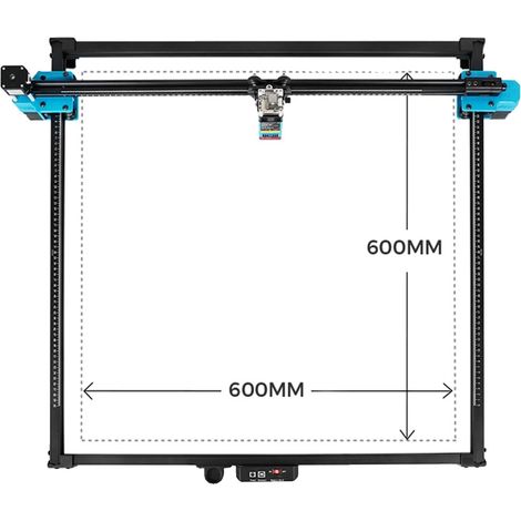 Graveur Laser CNC, Zone de 600x600mm, Contrôle WIFI, Standard, 40W avec écran, UE (1/2)
