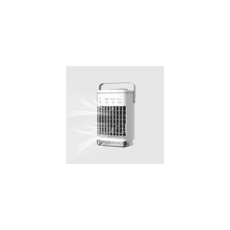 Ventilateur climatiseur portable 4 vitesses LED 7 couleurs poignée humidificateur évaporatif (sans batterie) (1/5)