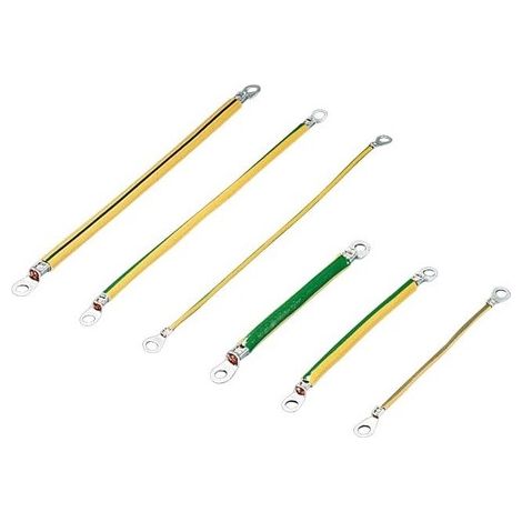 Kit de cables de puesta a tierra amarillo Rittal 17 cm