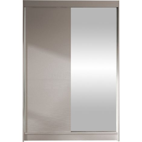 Armoire Closico Salvor I, Cachemire, 200x120x58cm, Portes d'armoire: Coulissantes, Nombre d'étagères: 5