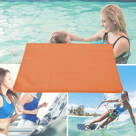 Serviette de sport en microfibre 99x39 cm, séchage ultra rapide pour piscine, fitness et plage (Orange)