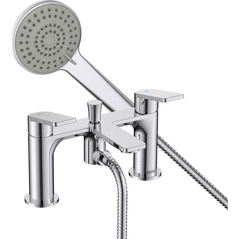 Bristan Frammento Bath Shower Mixer Tap Pillar Mounted - Chrome