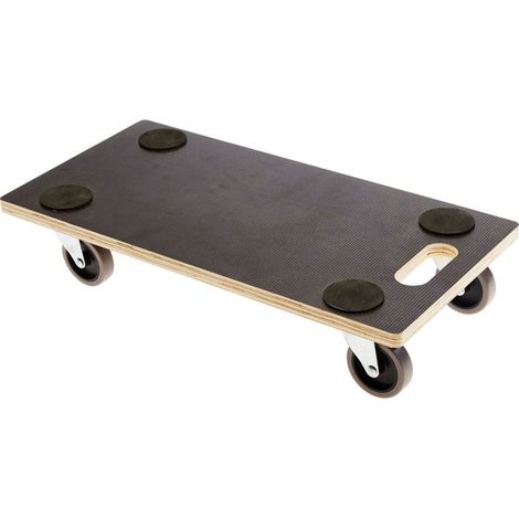 SOTTOVASO RETTANGOLARE CON RUOTE IN LEGNO MULTISTRATO 58X29CM VERDEMAX PER PIANTE E FIORI