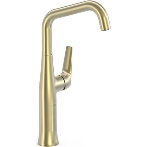Mitigeur haut avec manette latérale pour lavabo Fuji Cava doré - TRES 28164701CA