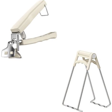 Pince de cuisine en 2 pièces pour plaques de cuisson, pince à tasse en acier inoxydable, pince de cuisine, pince à assiette, pince à tasse résistante à la chaleur, ensemble d'accessoires de cuisine po (1/5)