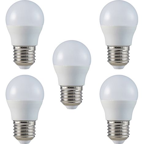 Litecraft Light Bulb 4.9 Watt E27 Edison Screw Golf Ball LED in White - 5 Pack