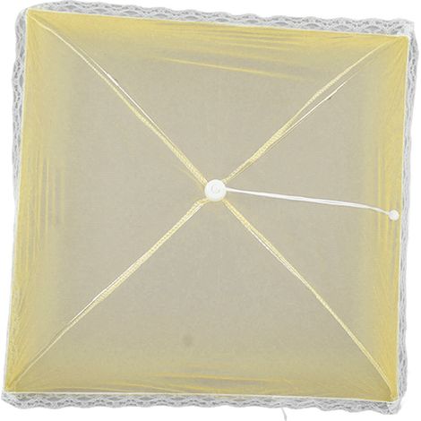 Couvercle alimentaire pliable, lavable et réutilisable, en maille, pour la maison, le camping et les pique-niques (jaune) (1/5)