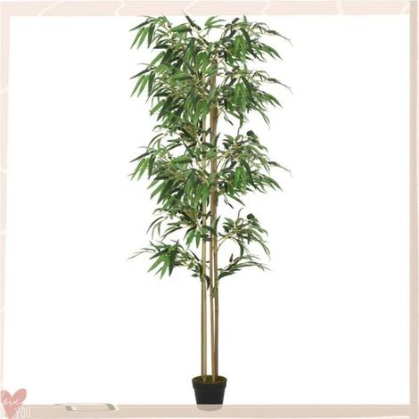 358977 Bambou artificiel 988 feuilles 150 cm vert (1/4)