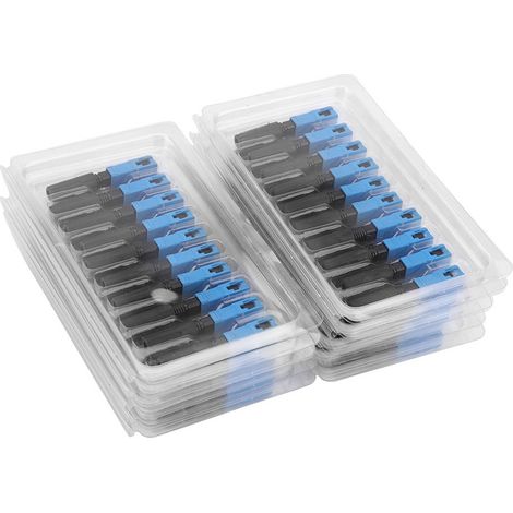 100 connecteurs rapides à fibre optique SC encastrables pour FTTH, adaptateurs pré-assemblés pour raccordement optique (1/5)
