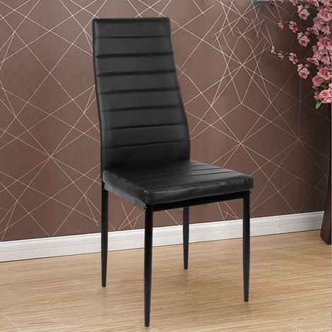 Lot de 8 Chaise de Salle à Manger 484297 cm - Diverses Couleurs et modèles au Choix - Noir (1/5)