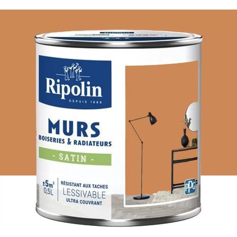 Peinture Murs, Boiseries, Radiateurs RIPOLIN Satin Ocre salentina 0,5 L (1/3)