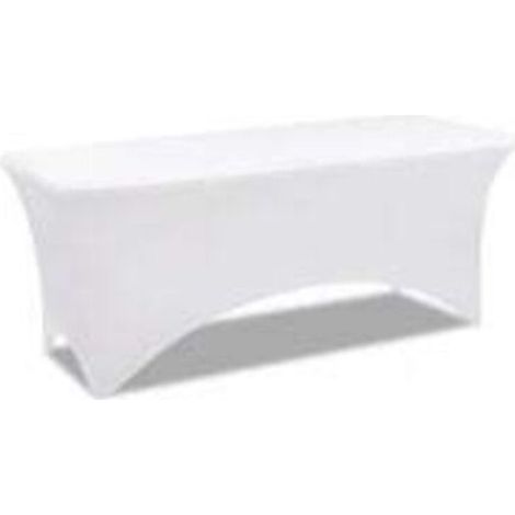 Housse blanche pour table pliante 183 x 75 x 75 cm