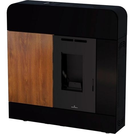 Poêle à granulés extra-plat - BRONPI Dora 11 kW Noir (1/2)