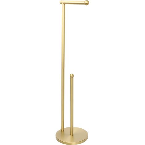 Porte Papier Toilette sur Pied, Support de Rouleau de Papier Toilette en Acier Inoxydable, Accessoires de Salle de Bain, Installation Facile et Pratique (1/5)