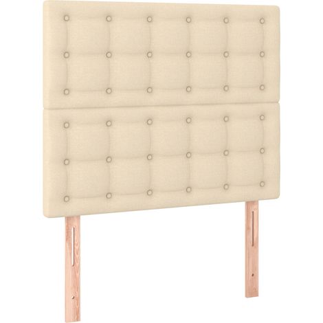 Maison Exclusive - Giroletto a Molle con Materasso Crema 120x190 cm in Tessuto (1/5)