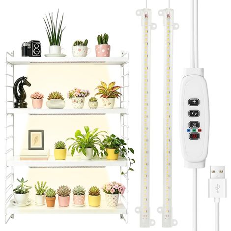 Lampes de Croissance pour Plantes, 2 Têtes Lampe Plante Interieur (1/5)