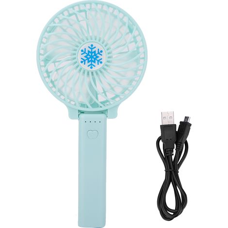 Ventilateur portable rechargeable par USB, ventilateur de bureau portable (bleu clair) (1/5)