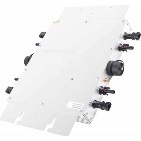 Onduleur solaire micro-réseau 1600 W, 120 V/230 V, étanche IP65, en alliage d'aluminium pour toiture extérieure (1/5)