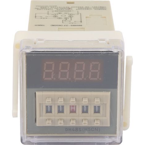 O111ROM DH48S‑2Z Écran LCD Minuterie Relais temporisé 8 broches 0,01S‑9999H (24VAC/DC) (1/5)