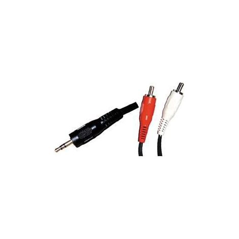 Cavo Audio - LINEARE - A200G - Jack 3,5mm stereo maschio - 2 x RCA maschio - 5m