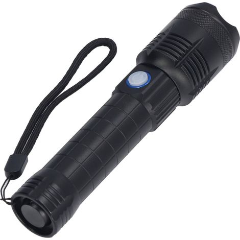 Wiederaufladbare P160-Taschenlampe mit 5000 Lumen und 5 Leuchtmodi für Abenteuer, Reisen, Bergsteigen und Wandern. (1/5)