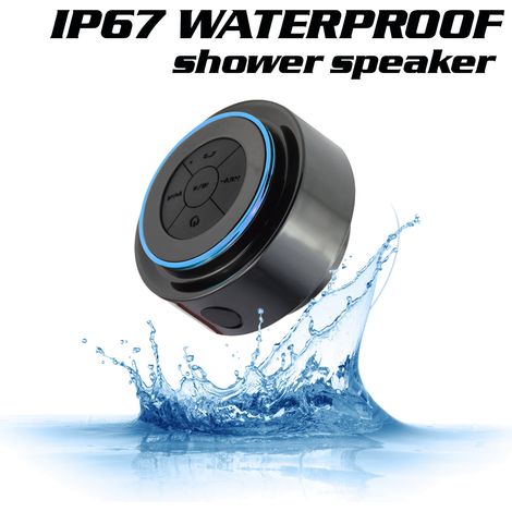 Enceinte de douche Bluetooth étanche – Jusqu'à 6 heures d'autonomie – Compatible avec tous les appareils Bluetooth (1/5)