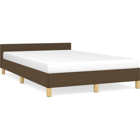 Maison Exclusive - Giroletto senza Materasso Marrone Scuro 80x200 cm in Tessuto (1/5)