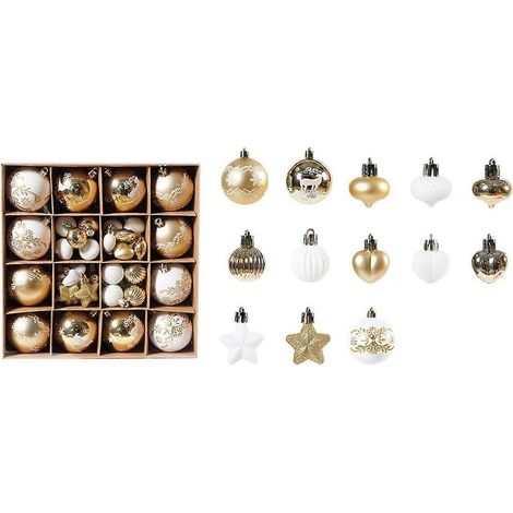 Weihnachtskugel-Ornamente Zubehör Vergolden Tragbare dekorative Kunststoffkugeln Champagnerkugeln für die Veranda I