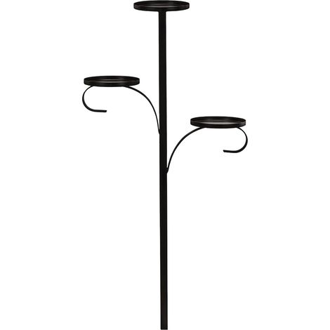 Arbre De Noël Sommet - Porte-Bougie À 3 Niveaux - Décoration Intérieure Pour Sapin - Noir - 2 Pièces (1/5)