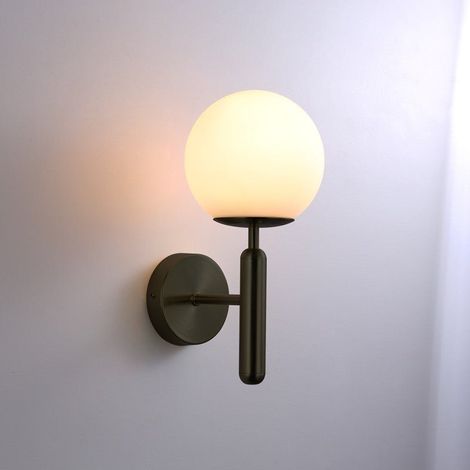 Aplique De Pared Bola Cristal "Elsa" - E14 - Negro